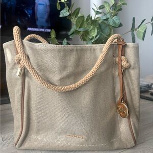 Michael Kors Gold Tote with Rope Handles